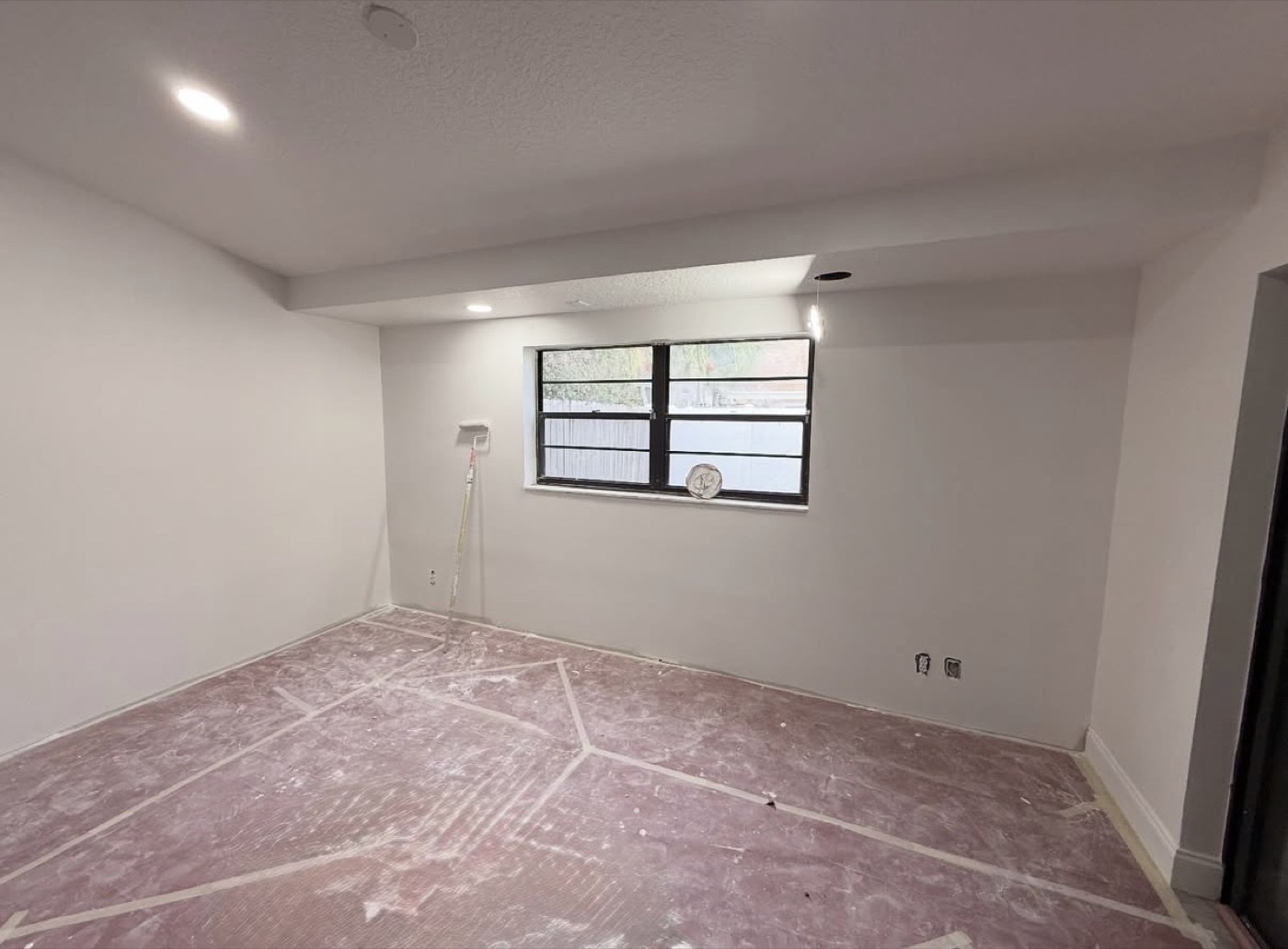 Drywall repair after, wall painted